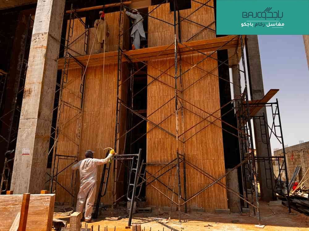 توريد وتركيب واجهة قصر رخام ترافنتينو