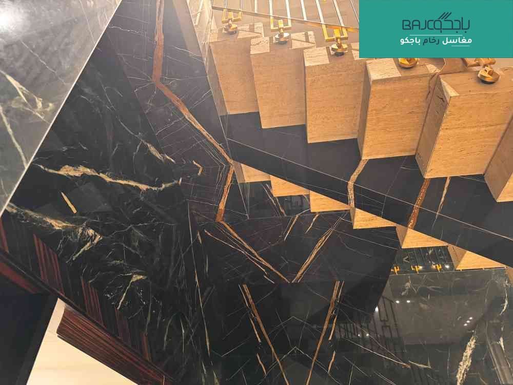 درج رخام معلق مع رخام سان لوران