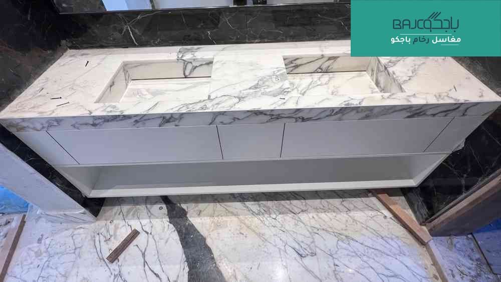 مغسلة رخام اربسكاتو