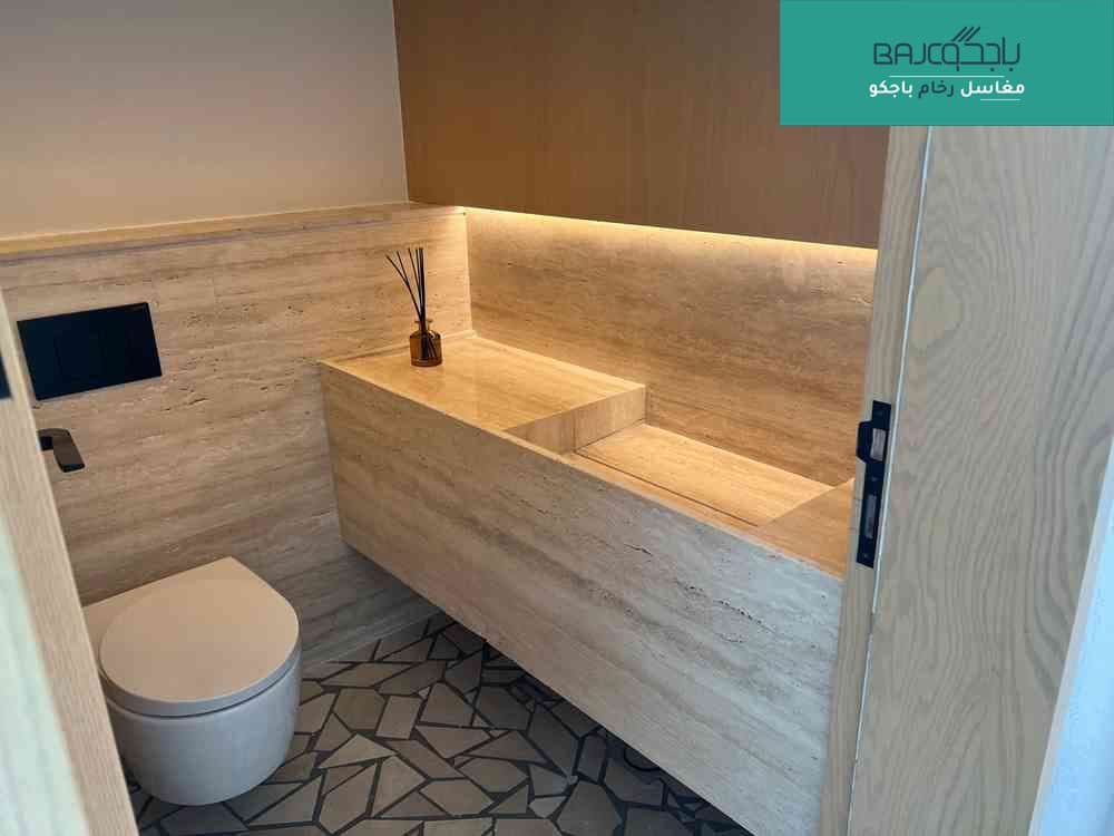 مغسلة رخام ترافنتينو تركي